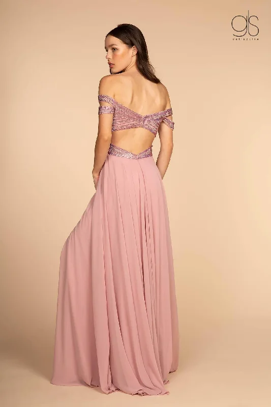 Women's Apparel And Garments Prom Chiffon Off the Shoulder Evening Dress