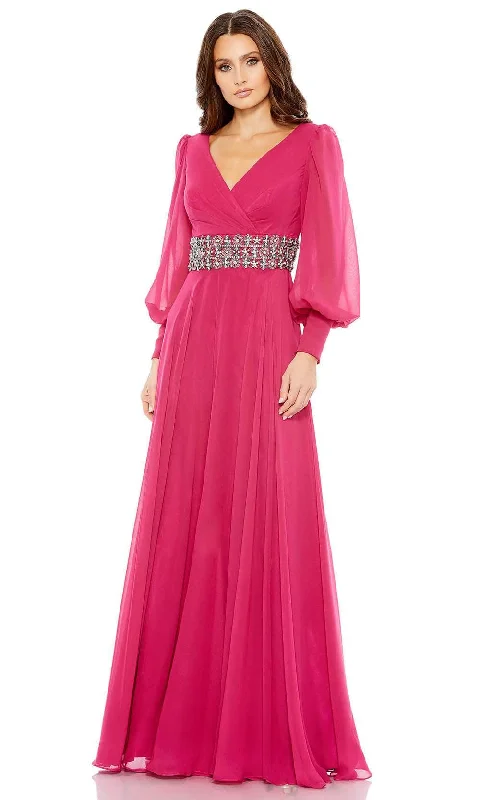 Women's Outerwear Clothing Mac Duggal 79390 - Bishop Sleeve Flowy Evening Gown