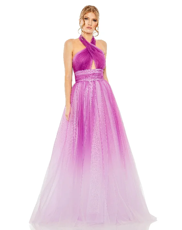 Women's Seasonal Attire Mac Duggal 20554 Long Halter Prom Ball Gown