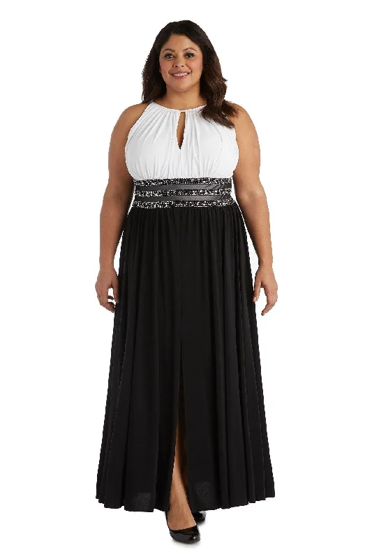 Women's Professional Outfit R&M Richards 1028W Long Formal Plus Size Dress