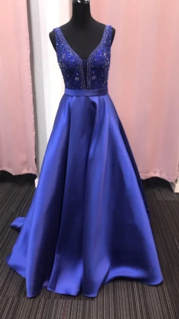 Women's Professional Attire Jovani JVN67198 Size 20 Royal prom dress A Line Ballgown Plus Size