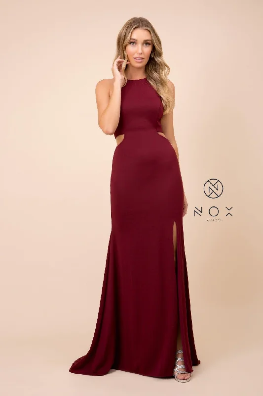 Casual Chic Clothing For Women Long Open Back Cutout Prom Dress Evening Gown