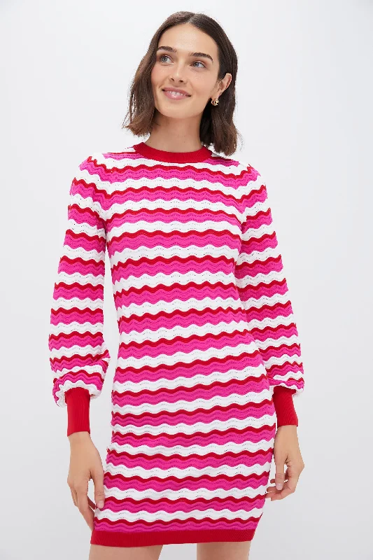 Chic Clothes For Women Ruby Wavy Stripe Callie Mini Dress