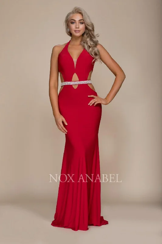 Women's Garments Long Sexy Cutout Prom Dress Evening Gown