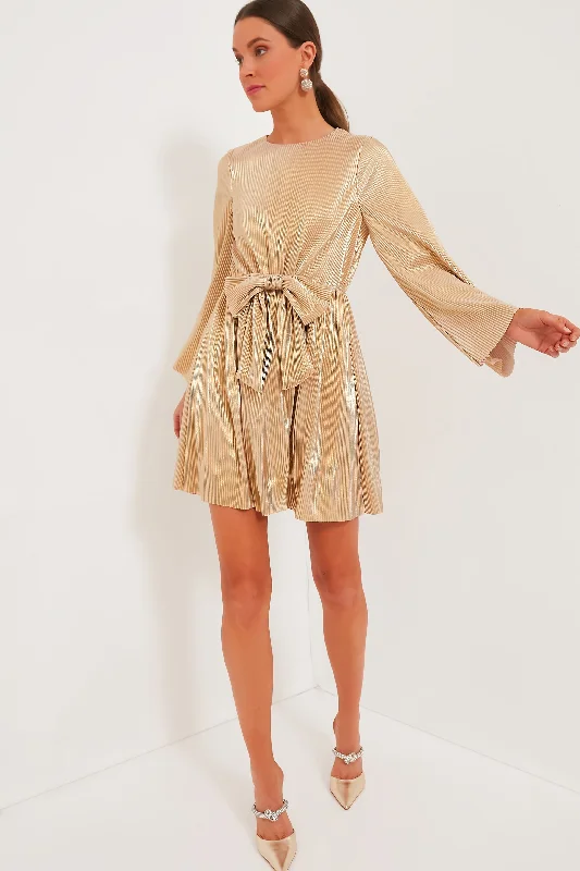 Women's Seasonal Clothes Bell-Sleeved Goldie Mini Dress