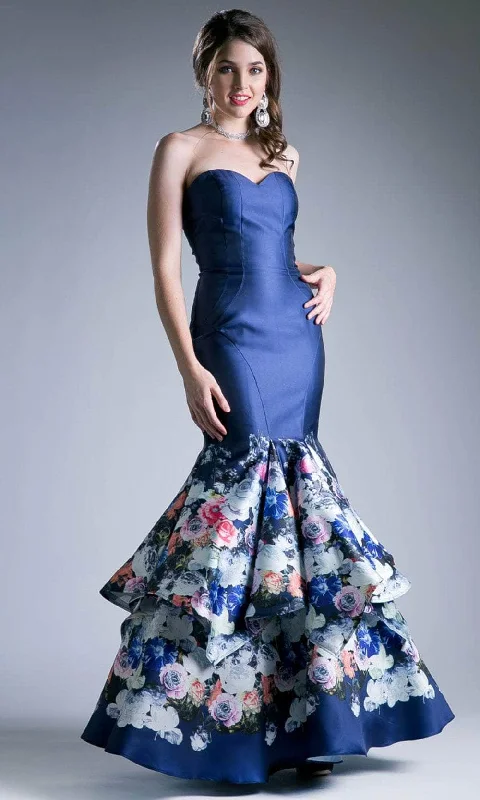 Women's Fashion Clothes Cinderella Divine CC8190 - Floral Sweetheart Evening Gown