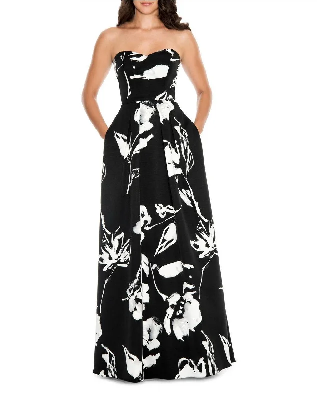 Affordable Women's Clothing Decode 1.8 Sweetheart Floral Print Long Dress