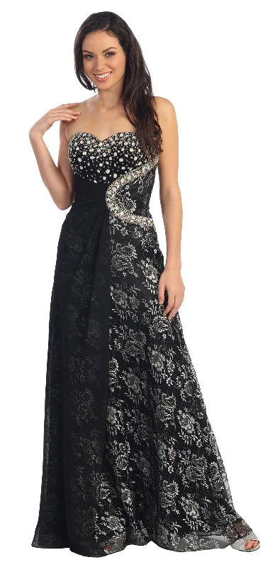 Women's Vintage-Inspired Clothing Prom Long Strapless Sweetheart Formal Evening Dress