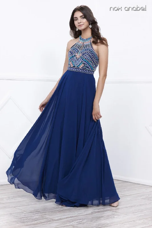 Women's Chic Outfit Long Open Back Prom Dress Evening Gown