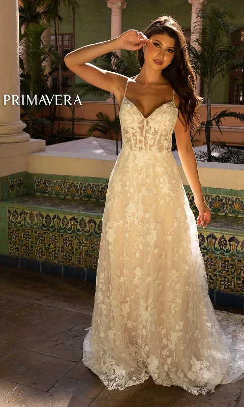 Women's Athletic Outfit Long Wedding Dress 11135 by Primavera