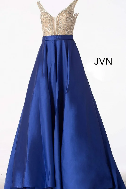 Women's Casual Garments Jovani JVN60696 Size 0, 2, 8 Royal Ballgown A line prom dress Plunging Neckline