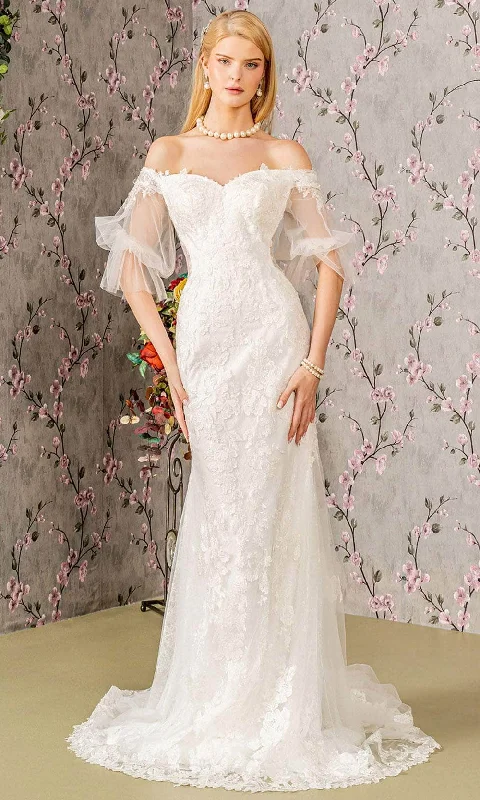 Stylish Women's Garments For Holidays GLS by Gloria Bridal GL3479 - Floral Embroidered Bridal Gown