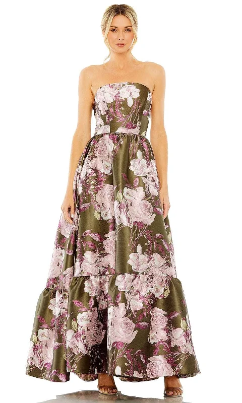 Women's Luxury Attire Mac Duggal 11605 - Strapless Floral Brocade Evening Dress