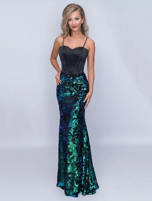 Women's Trendy Attire Nina Canacci 6506 Size 6 Mermaid Velvet Sequin Pageant Dress Prom Corset Gown