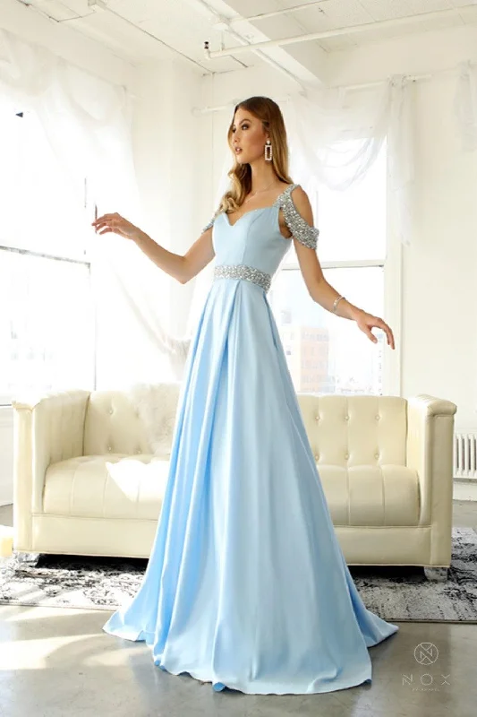 Women's Activewear Outfit Long Prom Dress Off Shoulder Evening Gown