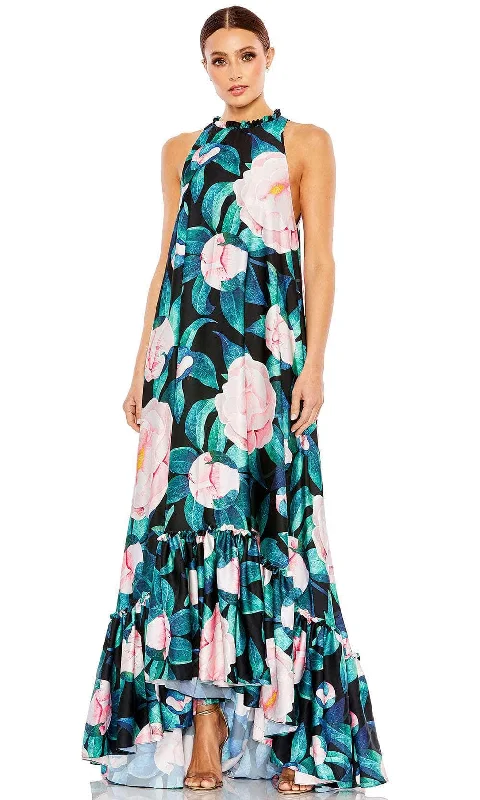 Women's Outdoor Attire Mac Duggal 11406 - Floral Print High Low Evening Gown