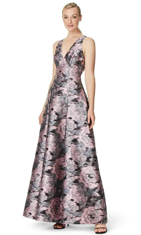 Modern Women's Clothes Aidan Mattox MD1E206137 - Floral Jacquard A-Line Evening Dress