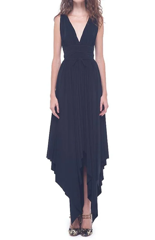 Summer Fashion Goddess Dress In Black