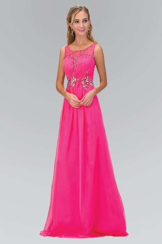 Women's Contemporary Clothing Long Formal Sleeveless Chiffon Prom Dress