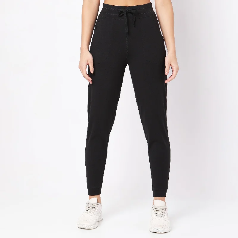 Women's Professional Outfit Skinny Fit Solid High Rise Joggers