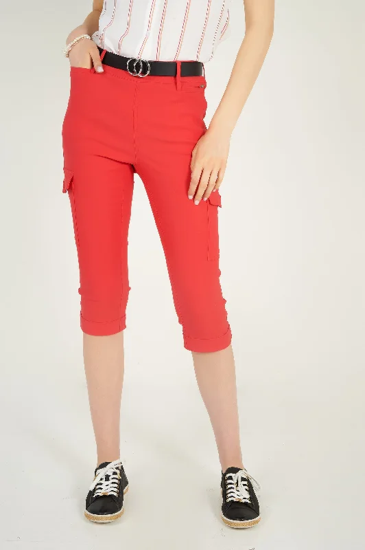 Stylish Outerwear Clothing For Women Pantalon capri cargo - GINGER-X1 - (R-B6)