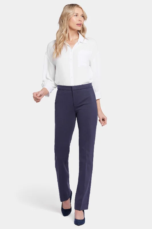 Affordable Luxury Women's Apparel Slim Trouser Pants - Oxford Navy