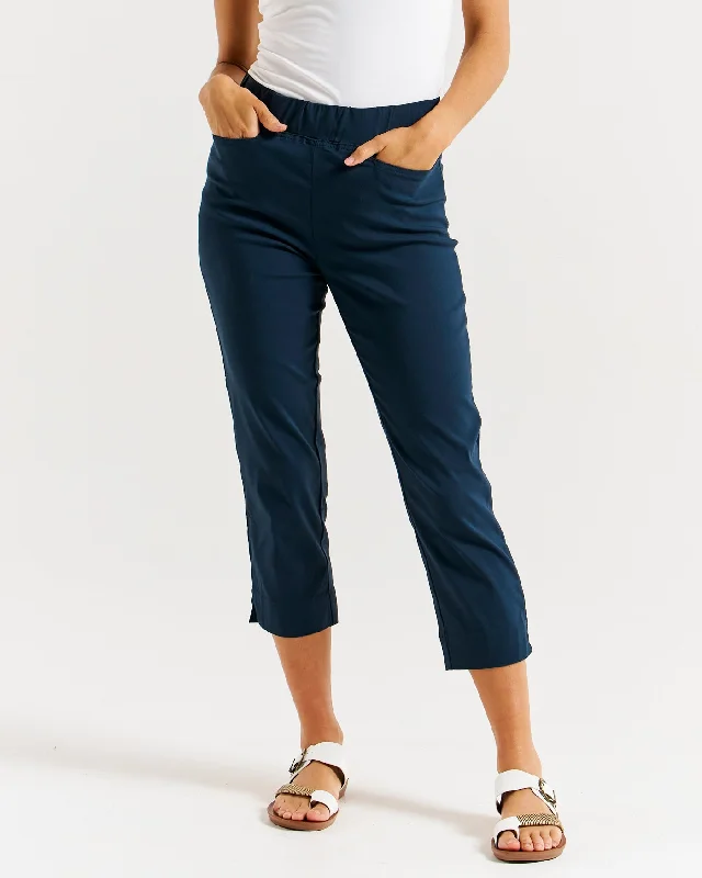 Timeless Women's Clothes Betty Basics Crop Bengaline Pant Navy