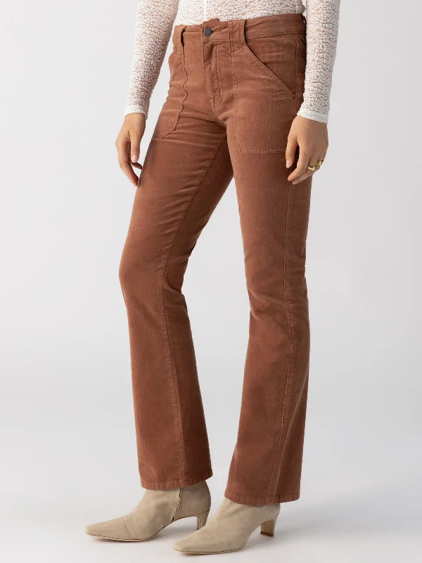 Women's Chic Apparel Corduroy Hayden Bootcut Standard Rise Pant Raw Hide