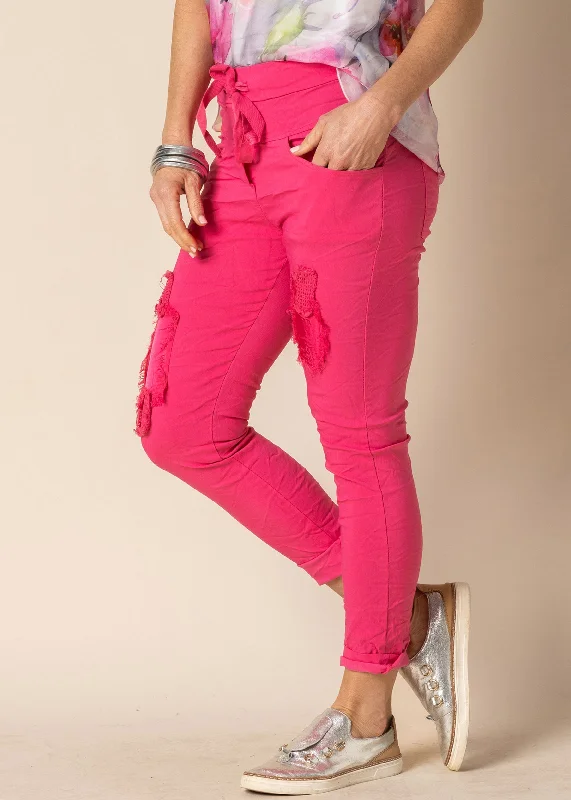 Charming Women's Outfit For Special Occasions Yumi Pants in Raspberry Sorbet