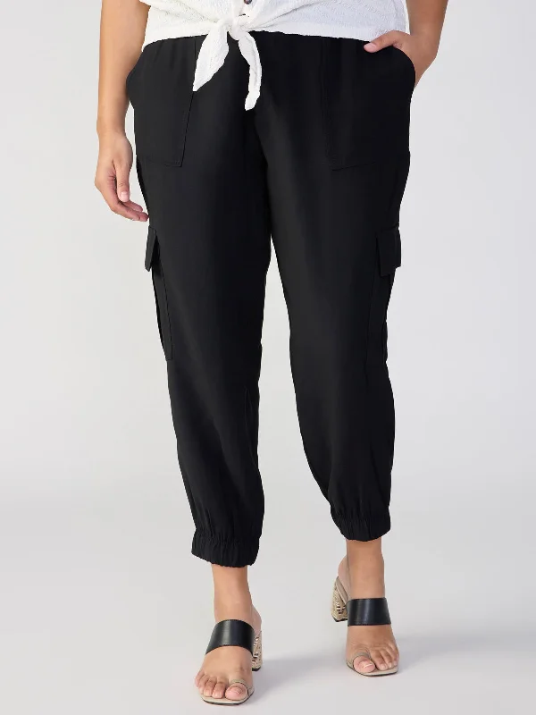 Women's Comfortable Lounge Garments The Harmony Semi High Rise Pant Black Inclusive Collection