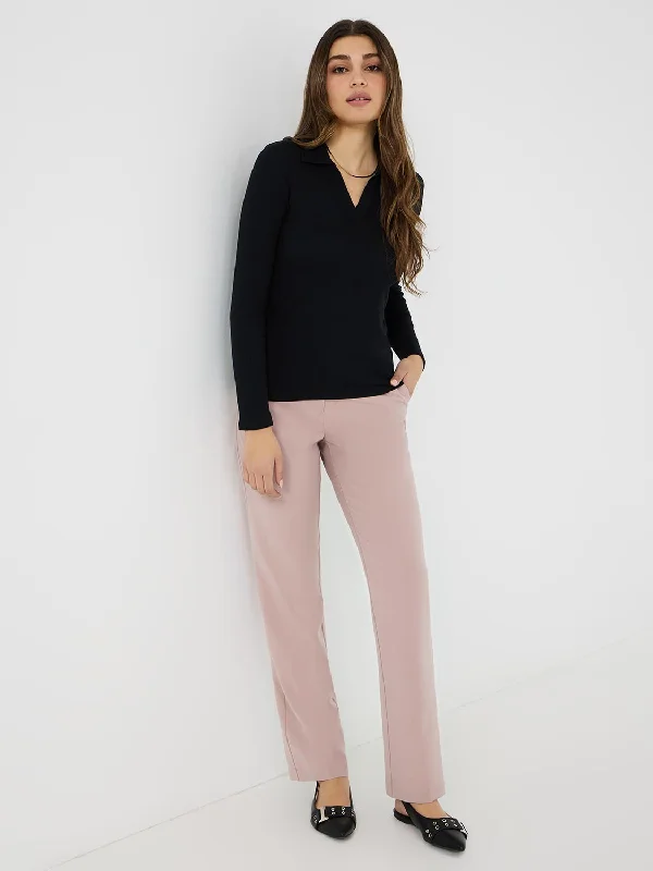 Women's Elegant Apparel Mid-Rise Straight Leg Pants