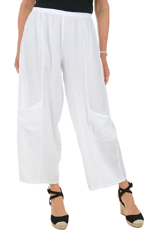 Women's Elegant Evening Attire Double Pocket Gauze Gaucho Pant