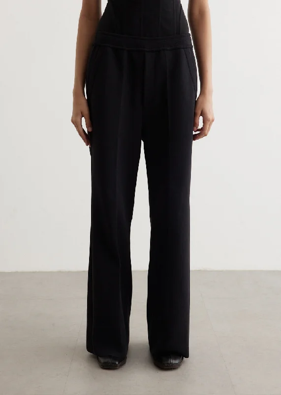 Women's Night-Out Outfit Milan Rib Wide Straight Pants