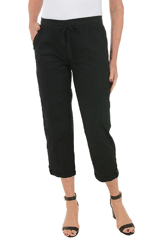 Elegant Women's Attire Diana Cargo Pocket Crop Pant