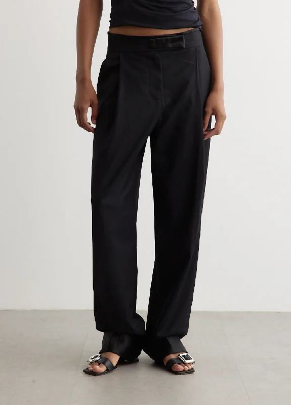 Timeless Women's Outfit Satin Waist Pegged Trousers