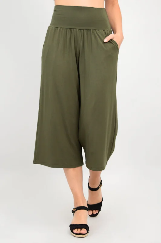 Women's High-Fashion Apparel Gaylene Capri, Khaki, Bamboo