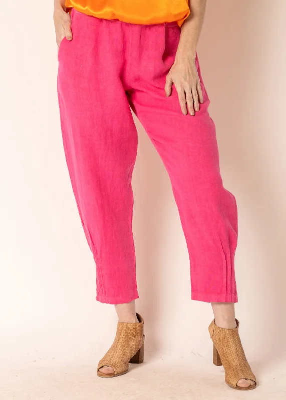 Women's Formal Event Attire Daizy Linen Pants in Raspberry Sorbet