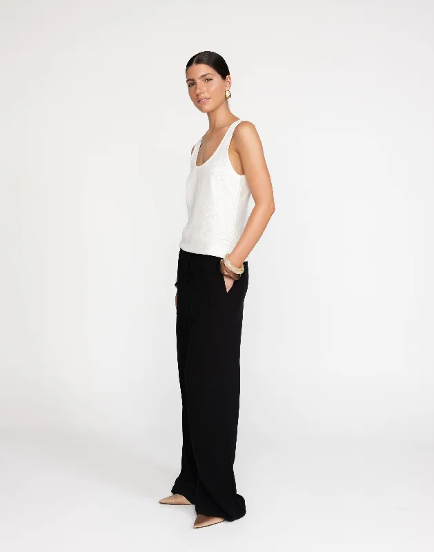 Women's Vintage Clothes Amee Linen Pants (Black)