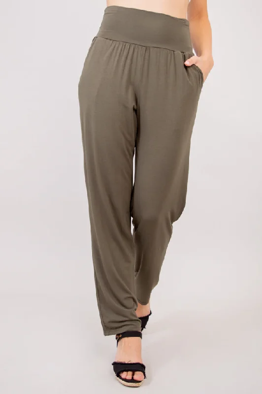 Women's Sporty Clothes Clair Pant, Khaki, Bamboo