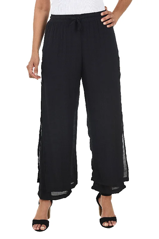 Timeless Women's Apparel Pull-On Gauze Relaxed Pants