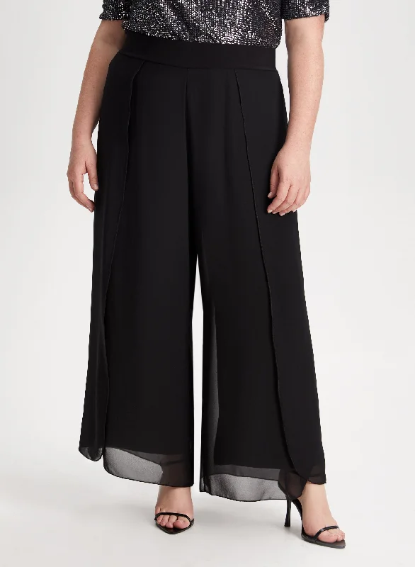 Women's Outdoor Attire Olivia Chiffon Wide-Leg Pants