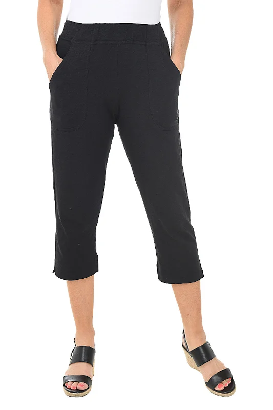 Women's Everyday Apparel Pull-On Slub Knit Capri Pant