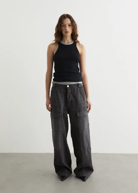 Formal Garments For Women Relaxed Worker Baggy Pants