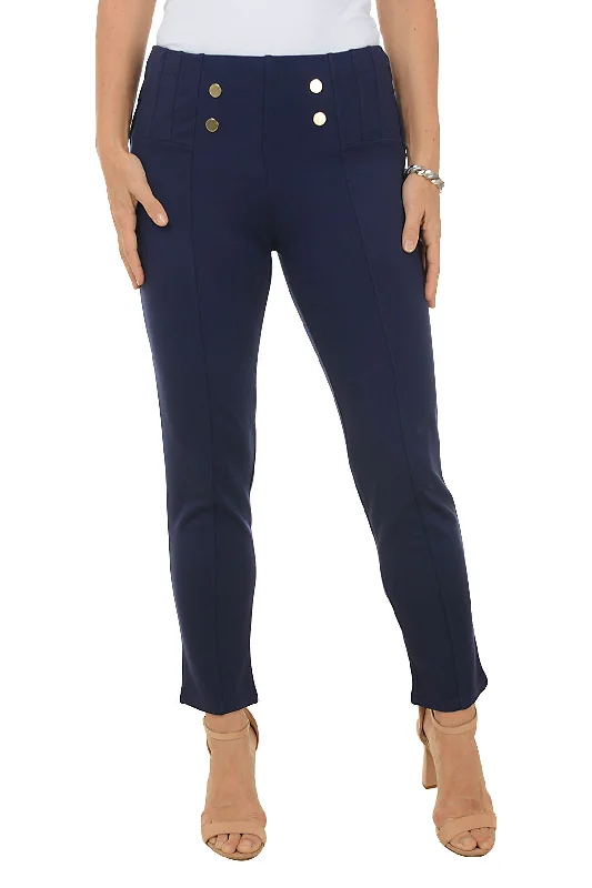 Women's Comfy Attire For Lounging Naval Button Seamed Legging