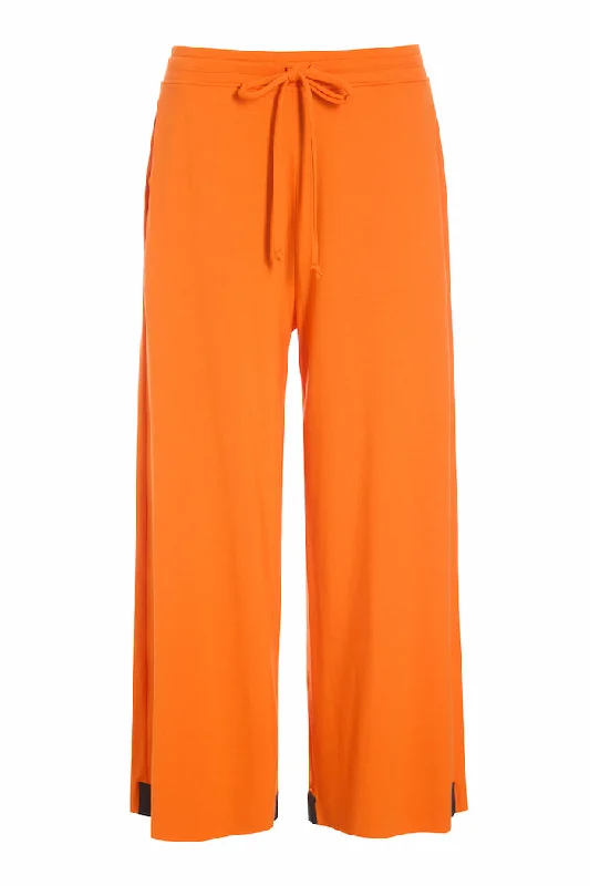 Women's Casual Outfit FLARE TROUSERS 3/4 - 99015 - ORANGE