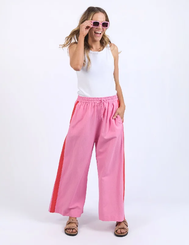 Women's Fashion-Forward Apparel Elm Frances Stripe Pant Strawberry Pink/Bittersweet Red Stripe