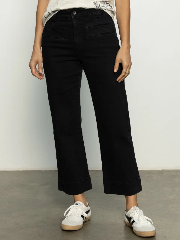 Tailored Clothing For Women Voyage Standard High Rise Crop Pant Black